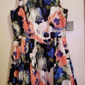 Danny & Nicole Casual Dress - Size 8 - Coral Flora